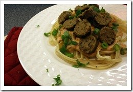 Linguini & Spicy Tomato-Cream Alfredo