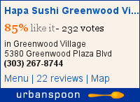 Hapa Sushi Greenwood Village on Urbanspoon