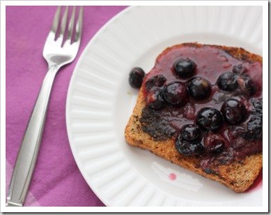 Tea Infused French Toast with Blueberry Sauce