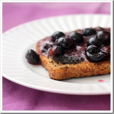 Tea Infused French Toast with Blueberry Sauce