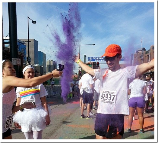 Covered in Purple at The Color Run