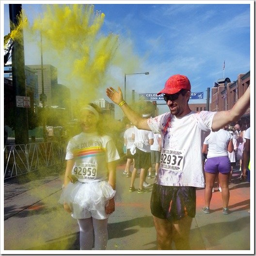 A splash of yellow at The Color Run