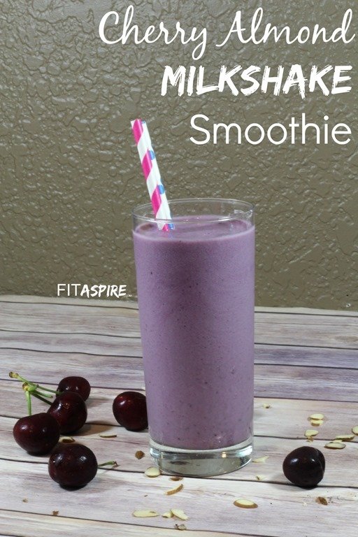 Cherry Almond Milkshake Smoothie: Quick & delicious protein smoothie recipe